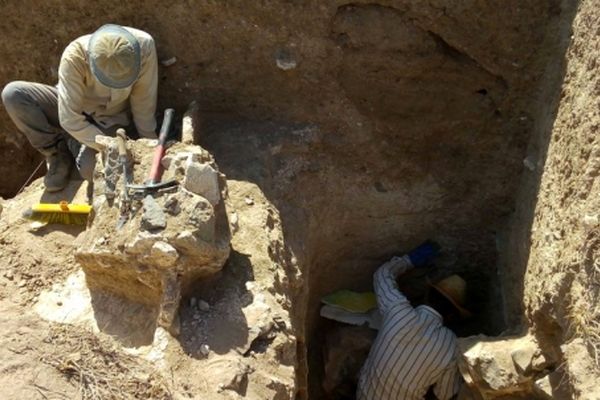 کشف نقوش پیکره انسان در بازه هور مشهد