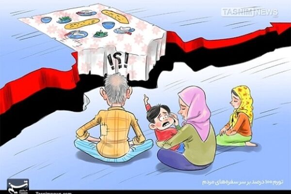 تورم ۱۰۰ درصد بر سر سفره‌های مردم