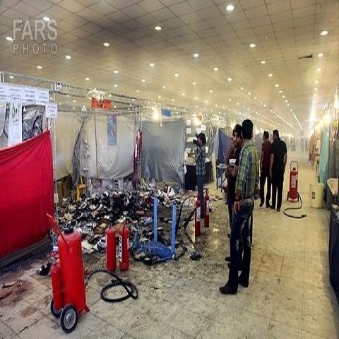 آتش سوزی درنمایشگاه کتاب مشهد