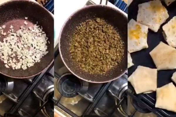 پیراشکی خانگی/غذای فوری و 10دقیقه ای