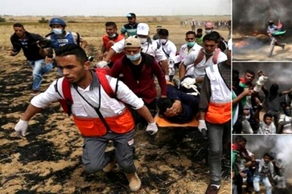 زخمی شدن شماری از فلسطینیان در راهپیمایی بازگشت