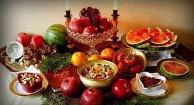تزئینات سفره مخصوص شب یلدا