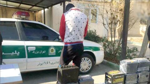 سرقت باتری در یک دقیقه! مردی که باتری 200 خودرو را دزدید