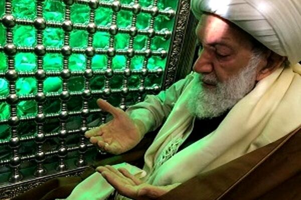تشرف رهبر شیعیان بحرین به حرم امام علی (ع) + عکس