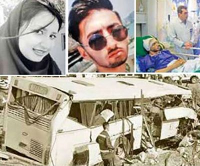پسرم را از میان آهن‌پاره‌ها بیرون کشیدند/مهشید 15 ساعت بعد از حادثه اتوبوس مرگ زنده شد !