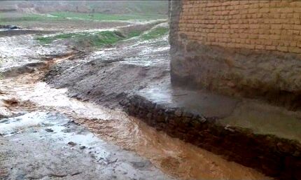 بارش شدید باران روستای گوجگی جاده کلات