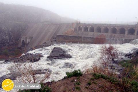 سیل روز گذشته در بند گلستان مشهد