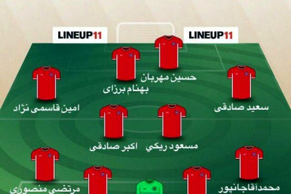 ترکیب تیم پدیده مقابل نفت مسجد سلیمان اعلام شد