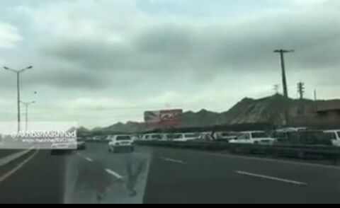 ترافيك سنگین در خروجي بهشت رضا