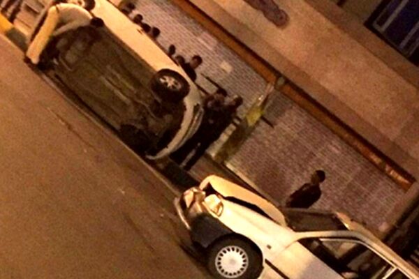 عکس / پراید، خودروی MVM را در مشهد چپ کرد