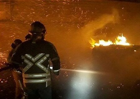 دقایقی قبل کارگاه چوب داخل زندان طعمه حریق شد