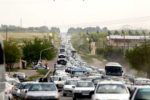 ترافیک در مسیر بهشت رضا - مشهد پرحجم است