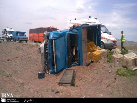 برخورد سه خودرو در سبزوار پنج مصدوم بر جای گذاشت