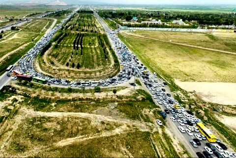 ترافیک در مسیر مشهد - بهشت رضا پرحجم است