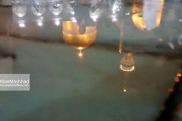 بارش زیبای باران در حرم امام رضا(ع)