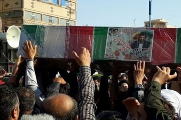 پیکر شهید مدافع حرم در حرم منور رضوی تشییع شد