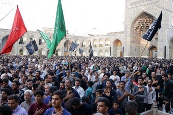 بارگاه حضرت ثامن الائمه(ع) عزادار شهادت جانسوز امام باقر(ع)