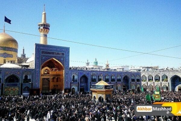 نوای اذان ظهر عاشورا در حرم مطهر امام رضا علیه السلام