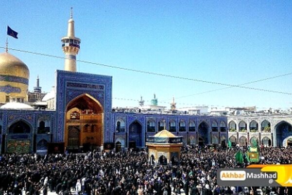 نوای اذان ظهر عاشورا در حرم مطهر امام رضا علیه السلام
