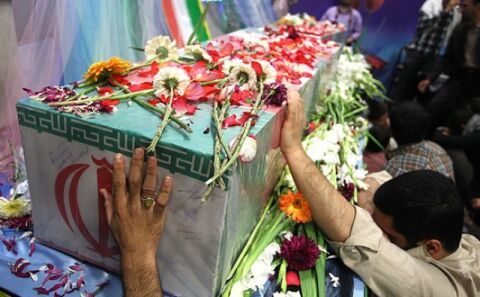 پیکر مطهر شهدای گمنام در حرم منور رضوی تشییع شد