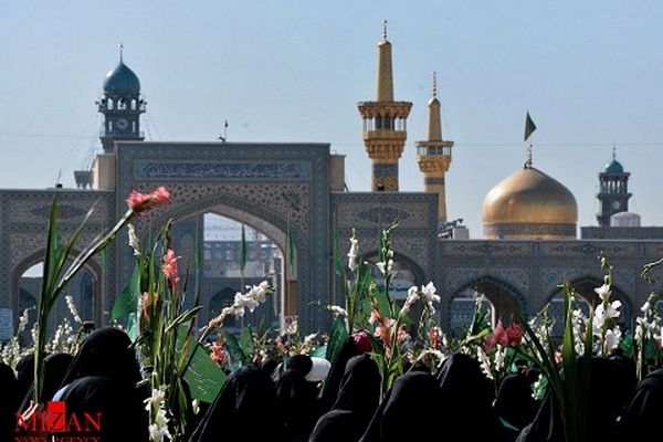 گلباران حرم مطهر رضوی با حضور بانوان برگزار می شود