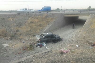 واژگونی خودرو پراید در نیشابور یک کشته داشت