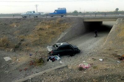 واژگونی خودرو پراید در نیشابور یک کشته داشت