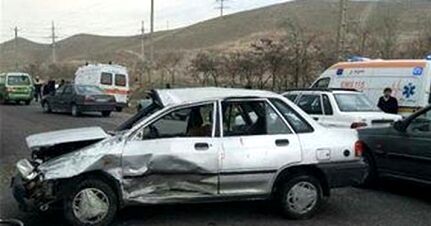 وقوع 5 فقره تصادف در اثر بارش باران در محور مشهد_ بهشت رضا