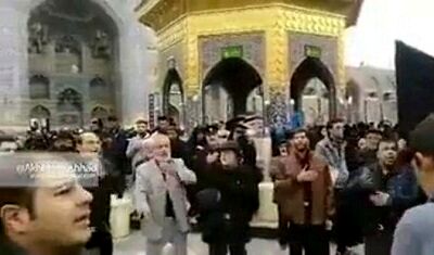 حضور دسته‌های عزاداری و عرض تسلیت به محضر امام رضا علیه السلام