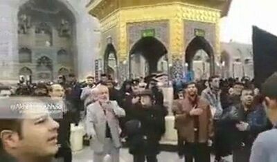 حضور دسته‌های عزاداری و عرض تسلیت به محضر امام رضا علیه السلام