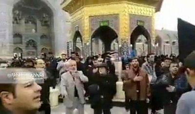 حضور دسته‌های عزاداری و عرض تسلیت به محضر امام رضا علیه السلام