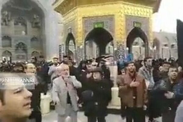 حضور دسته‌های عزاداری و عرض تسلیت به محضر امام رضا علیه السلام