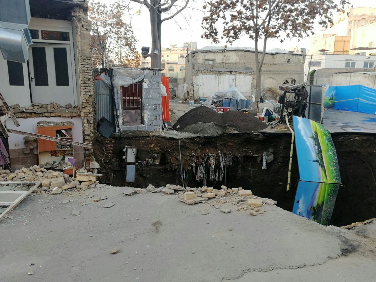 فیلمی از فرونشست زمین در مشهد