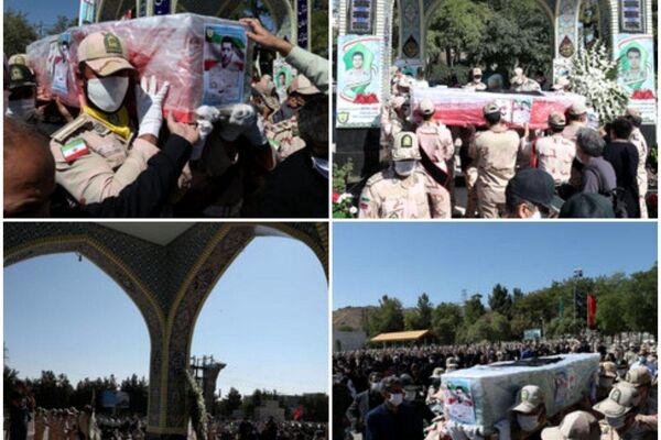 تشییع پیکر یک سرباز شهید در مشهد