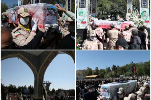 تشییع پیکر یک سرباز شهید در مشهد