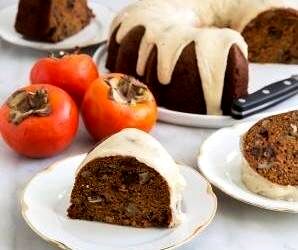 طرز تهیه “کیک خرمالو پاییزی