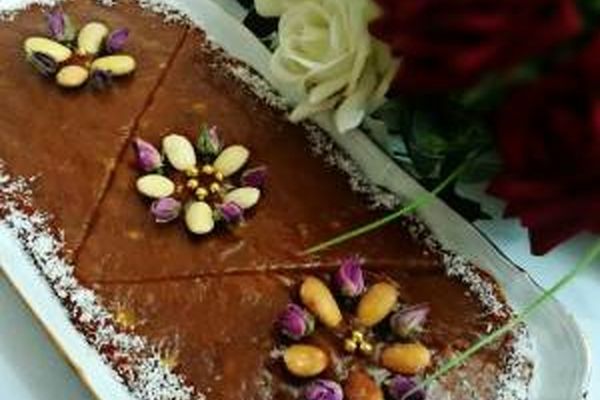 طرز تهیه حلوا کاراملی با طعم شکلاتی