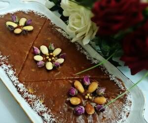 طرز تهیه حلوا کاراملی با طعم شکلاتی