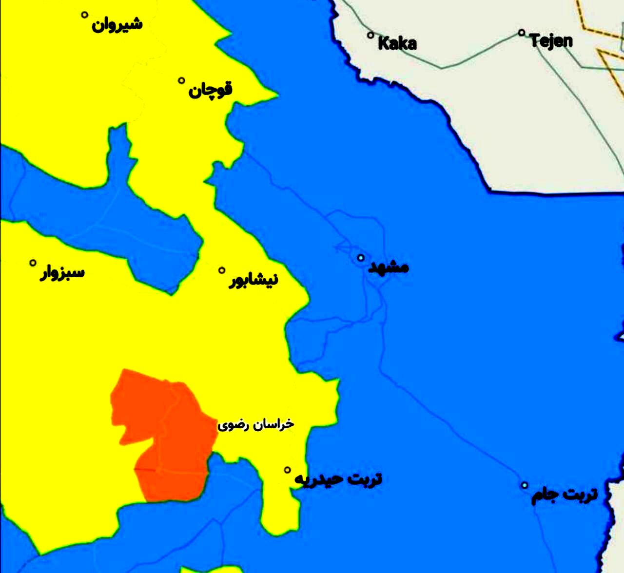 احتمال خطا در اعلام وضعیت آبی کرونایی مشهد وجود دارد