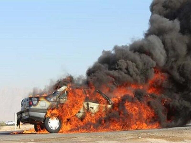 3 کشته در آتش سوزی خودرو جاده گناباد به تربت حیدریه