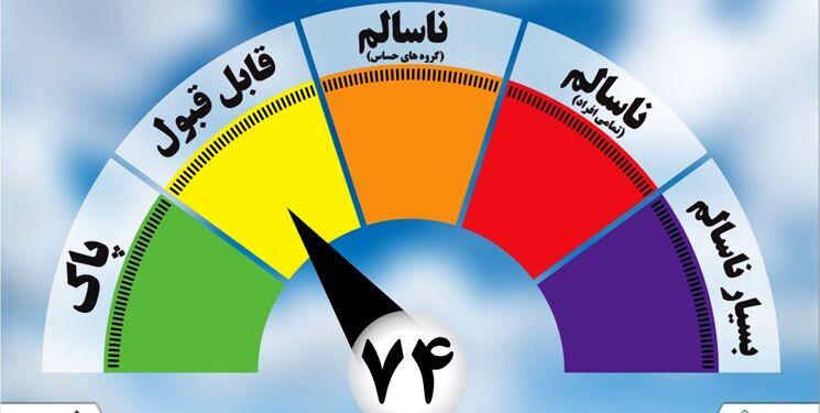 کیفیت هوای امروز مشهد سالم است