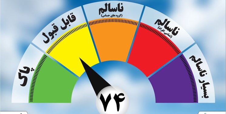 کیفیت هوای امروز مشهد سالم است