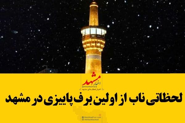 فیلم| لحظاتی ناب از بارش اولین برف پاییزی سال ۹۹ در حرم امام رضا(ع)