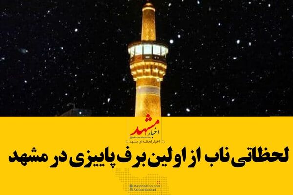 فیلم| لحظاتی ناب از بارش اولین برف پاییزی سال ۹۹ در حرم امام رضا(ع)