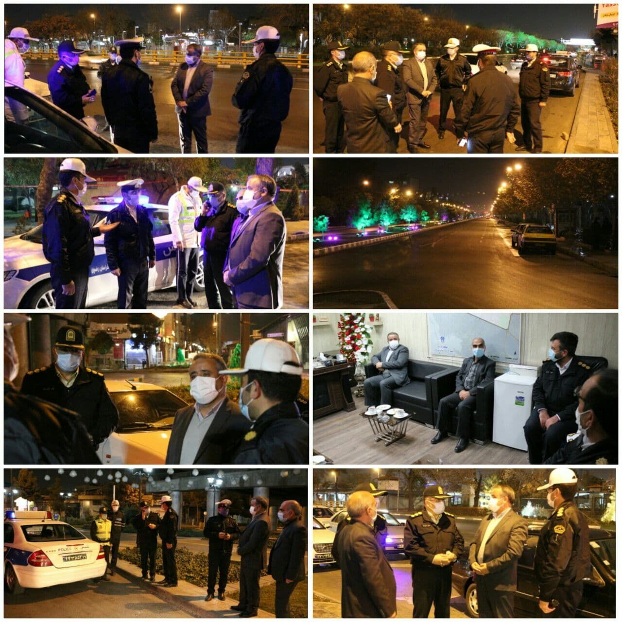 بازدید فرماندار مشهد از وضعیت اجرای طرح منع تردد شبانه در شهر