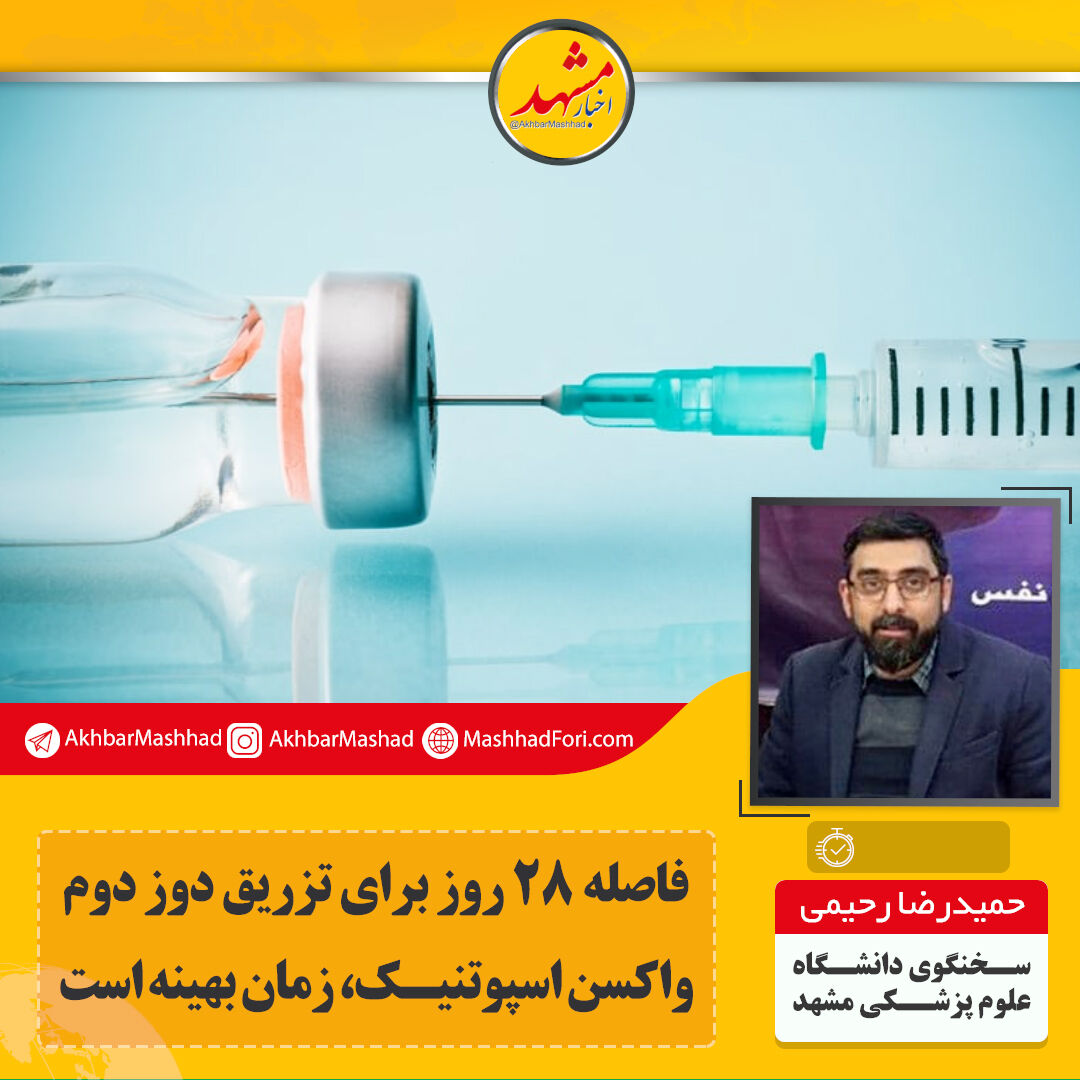 فاصله زمانی بهینه برای تزریق دوز دوم رعایت می‌شود
