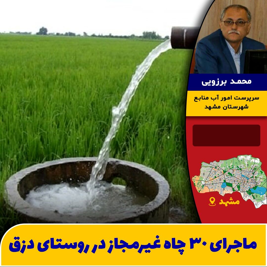 ١۵‌ چاه غیرمجاز روستای دزق پر شده است/‌۱۵ ‌چاه غیرمجاز باقی مانده است