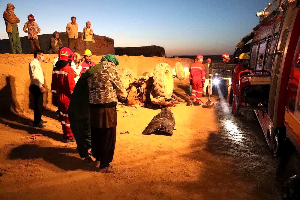 فوت غم انگیز راننده تراکتور در کوره آجرپزی
