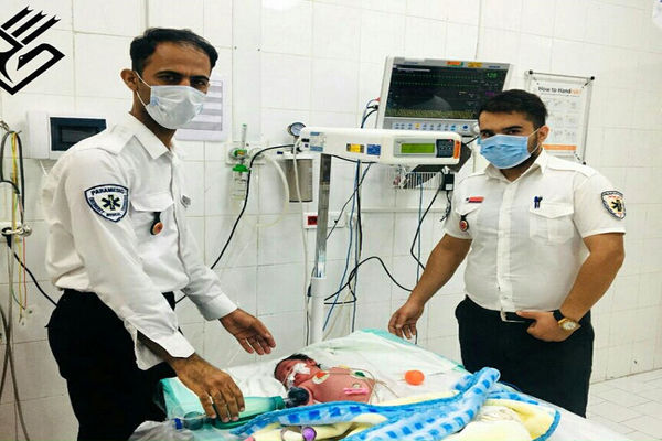 نوزاد بدون علائم حیاتی در عسلویه زنده شد