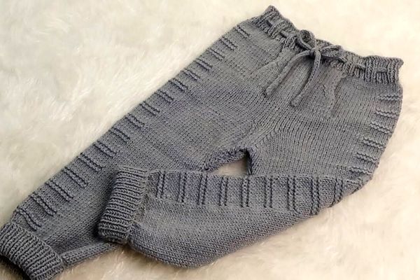 فیلم آموزش شلوار بافت ساده برای کودک